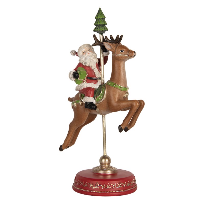 Clayre & Eef Statuetta Babbo Natale 16x11x30 cm Rosso Plastica