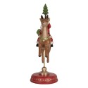 Clayre & Eef Statuetta Babbo Natale 16x11x30 cm Rosso Plastica