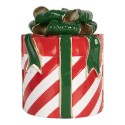 Clayre & Eef Statuetta decorativa di Natale Regalo Ø 16x21 cm Rosso Plastica