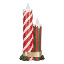 Clayre & Eef Décoration de Noël avec lumières LED et musique LED 19x16x41 cm Rouge Plastique