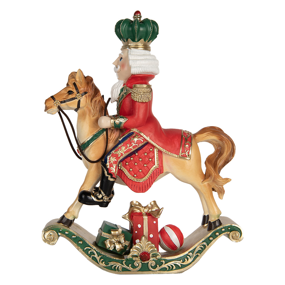 Clayre&Eef Kerstdecoratie Beeld Notenkraker 24x8x31 cm Bruin Kunststof afbeelding