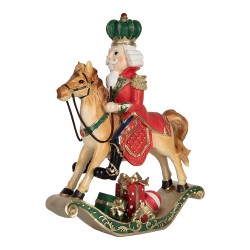 Clayre & Eef Statuetta decorativa di Natale Schiaccianoci 24x8x31 cm Marrone Plastica