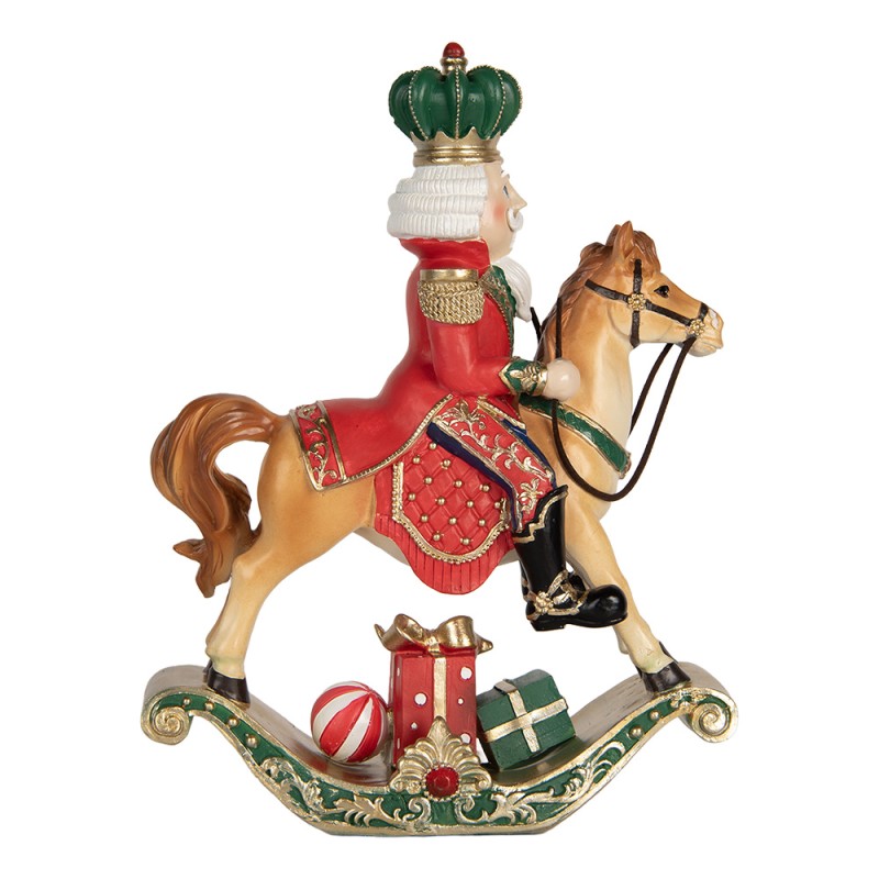 Clayre & Eef Statuetta decorativa di Natale Schiaccianoci 24x8x31 cm Marrone Plastica