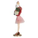Clayre & Eef Statuetta decorativa Donna 10x10x36 cm Rosa Plastica