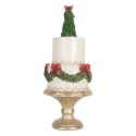 Clayre & Eef Statuetta decorativa Torta Ø 17x42 cm Bianco Plastica
