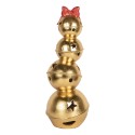 Clayre & Eef Statuetta decorativa di Natale Pallina di Natale 20x20x54 cm Color oro Plastica