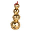Clayre & Eef Statuetta decorativa di Natale Pallina di Natale 20x20x54 cm Color oro Plastica