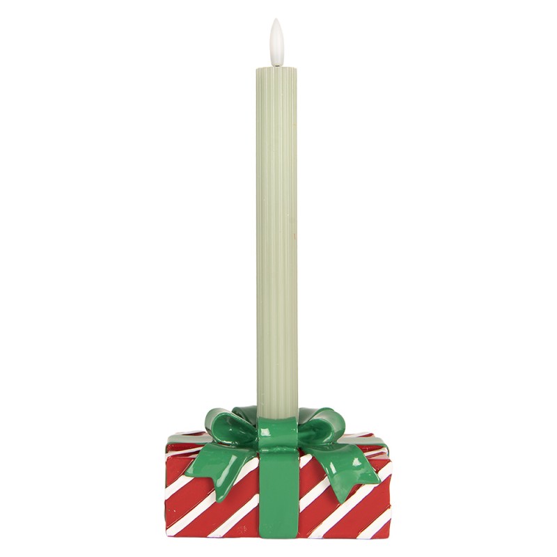 Clayre & Eef Candelabro 13x9x7 cm Rosso Plastica