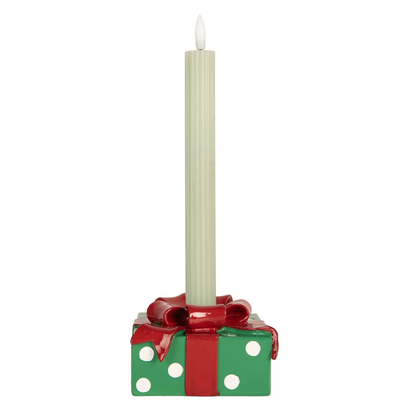 Clayre & Eef Candelabro 10x10x6 cm Verde Plastica