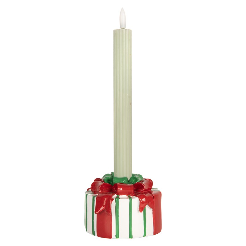 Clayre & Eef Candelabro 12x11x7 cm Bianco Plastica