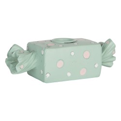 Clayre & Eef Candelabro 14x6x4 cm Blu Plastica