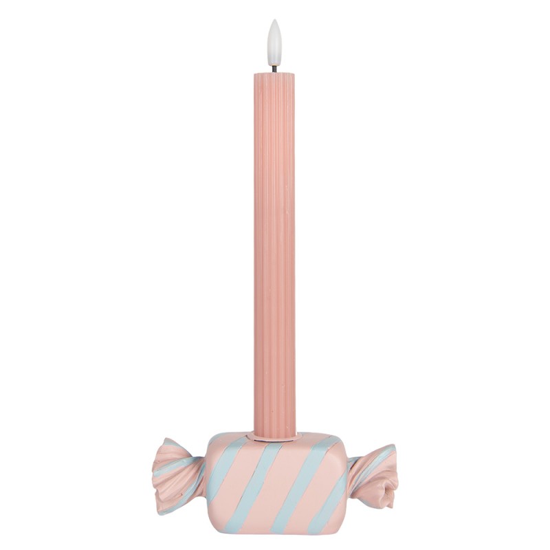 Clayre & Eef Candelabro 14x5x5 cm Rosa Plastica