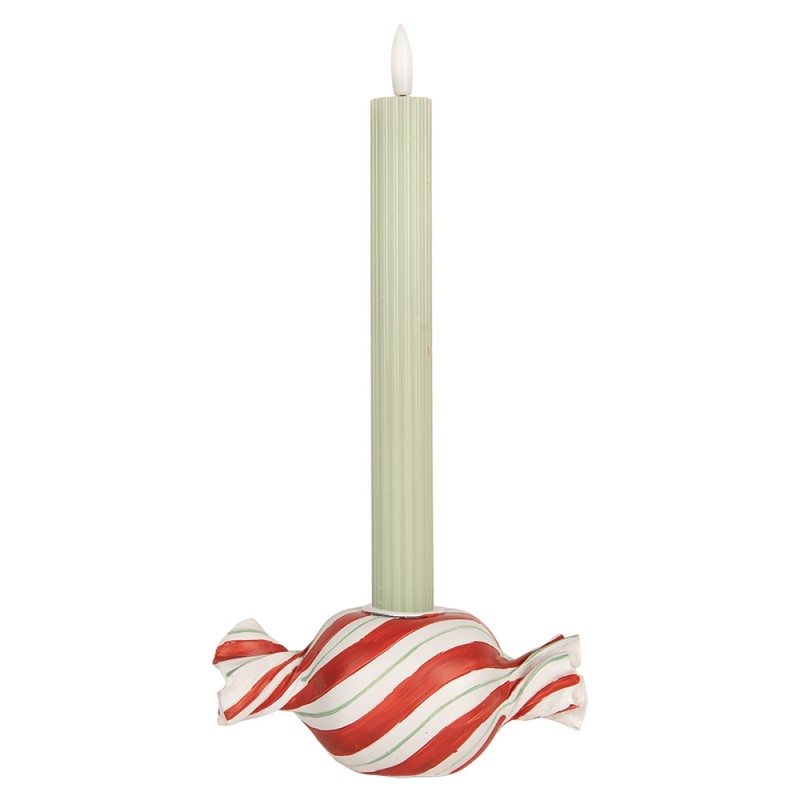 Clayre & Eef Candelabro 14x7x6 cm Rosso Plastica