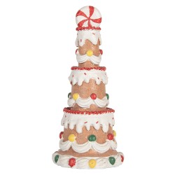 Clayre & Eef Decorazione Torta Ø 10x22 cm Marrone Plastica