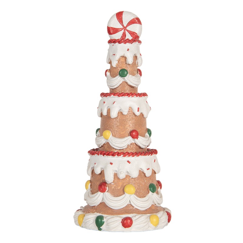 Clayre & Eef Decorazione Torta Ø 10x22 cm Marrone Plastica