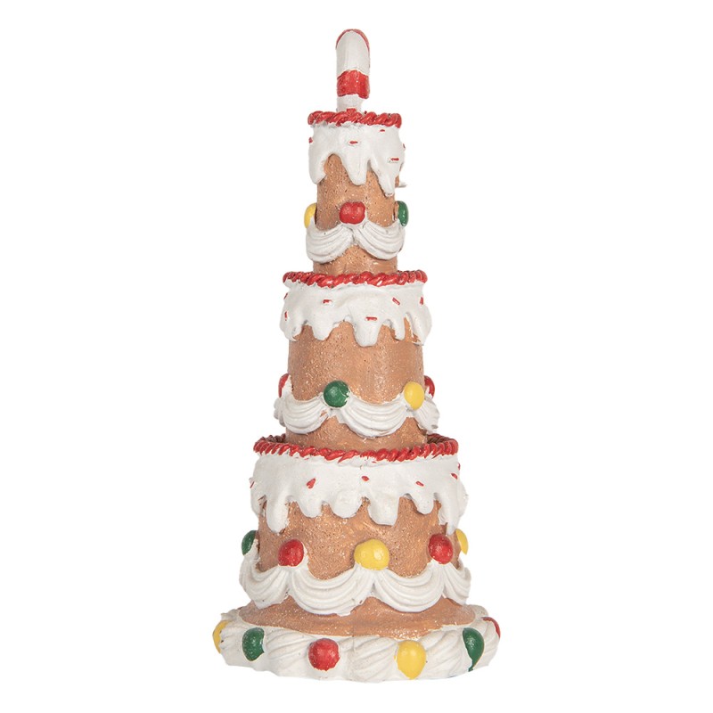 Clayre & Eef Decorazione Torta Ø 10x22 cm Marrone Plastica