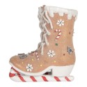 Clayre & Eef Decorazione Pattini da Ghiaccio 19x14x20 cm Marrone Plastica