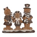 Clayre & Eef Decorazione di Natalizie Uomo di pan di zenzero 20x7x17 cm Marrone Plastica