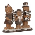 Clayre & Eef Decorazione di Natalizie Uomo di pan di zenzero 20x7x17 cm Marrone Plastica