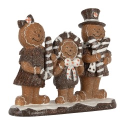 Clayre & Eef Decorazione di Natalizie Uomo di pan di zenzero 20x7x17 cm Marrone Plastica