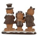Clayre & Eef Decorazione di Natalizie Uomo di pan di zenzero 20x7x17 cm Marrone Plastica