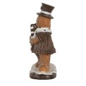 Clayre & Eef Decorazione di Natalizie Uomo di pan di zenzero 20x7x17 cm Marrone Plastica