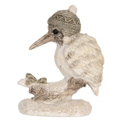 Clayre & Eef Decorazione Uccello 8x5x8 cm Beige Poliresina