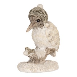 Clayre & Eef Decorazione Uccello 8x5x8 cm Beige Poliresina