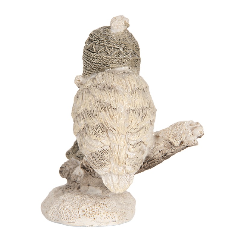 Clayre & Eef Decorazione Uccello 8x5x8 cm Beige Poliresina