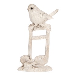 Clayre & Eef Decorazione Uccello 8x4x13 cm Beige Poliresina
