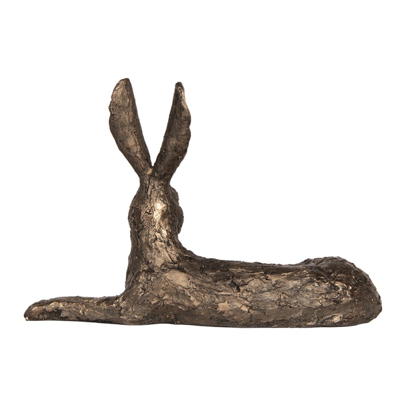 Clayre & Eef Statuetta decorativa Coniglio 39x20x24 cm Marrone Plastica