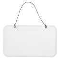 Clayre & Eef Targhetta con testo 20x12 cm Bianco Metallo Cane