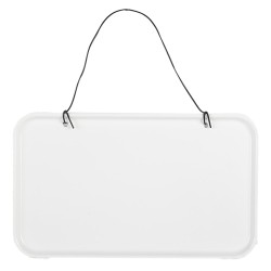 Clayre & Eef Targhetta con testo 20x12 cm Bianco Metallo Cane