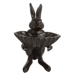 Clayre & Eef Vaschetta per l'alimentazione degli uccelli 16x19x29 cm Marrone Metallo