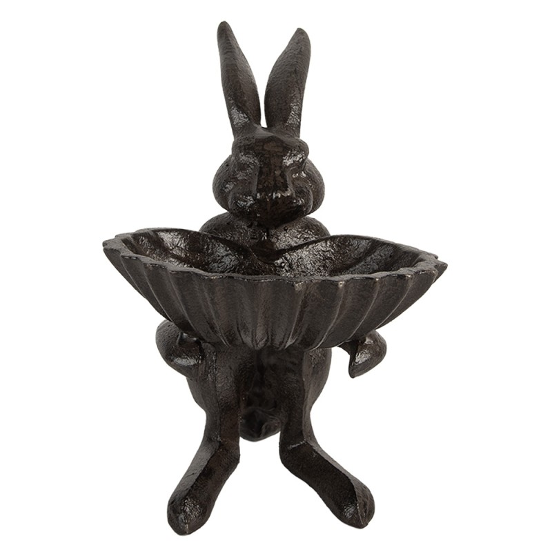 Clayre & Eef Vaschetta per l'alimentazione degli uccelli 16x19x29 cm Marrone Metallo