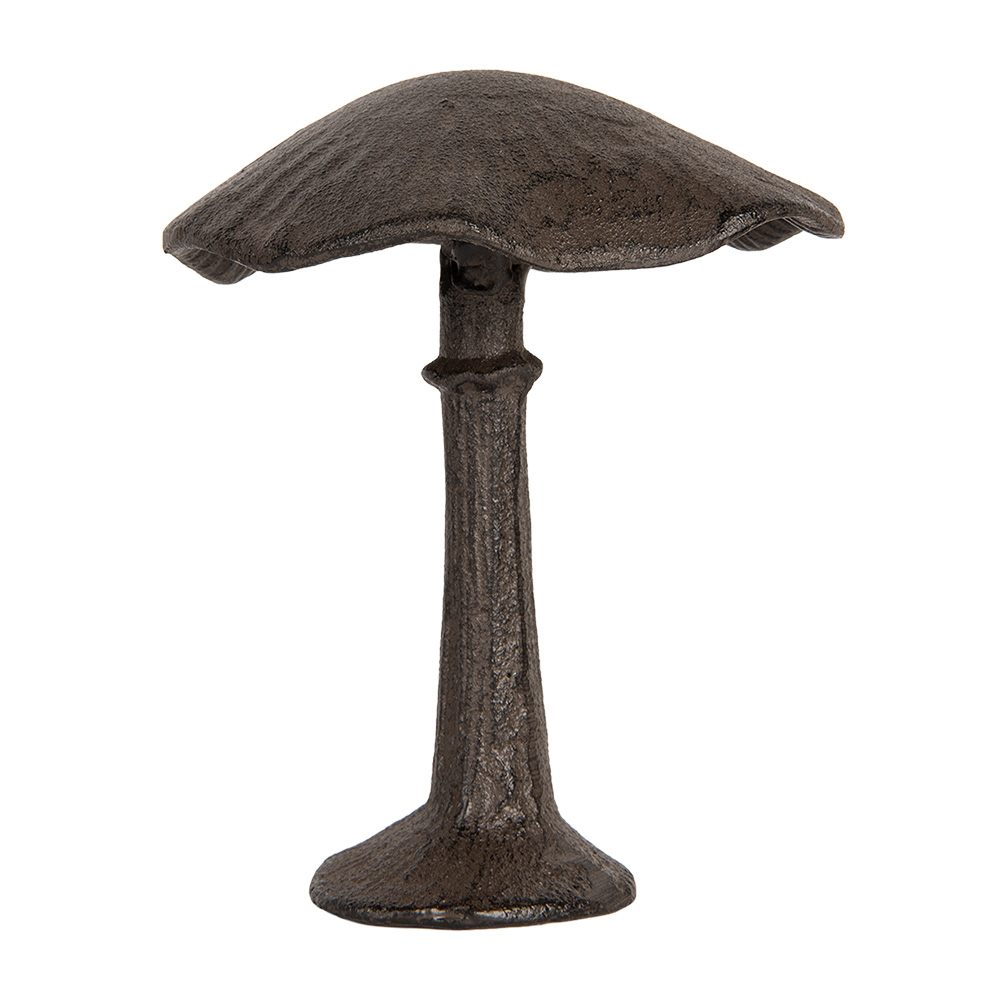 Decoratie Beeld Paddenstoel 12X11X14 Cm Bruin Metaal-image