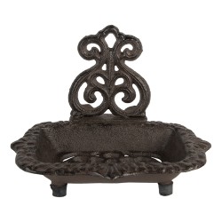 Clayre & Eef Portasapone 15x11x11 cm Marrone Metallo