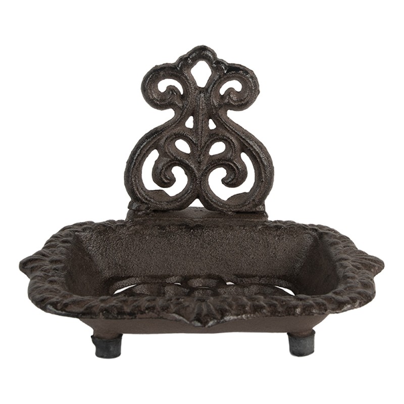 Clayre & Eef Portasapone 15x11x11 cm Marrone Metallo