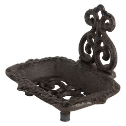 Clayre & Eef Portasapone 15x11x11 cm Marrone Metallo