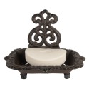 Clayre & Eef Portasapone 15x11x11 cm Marrone Metallo