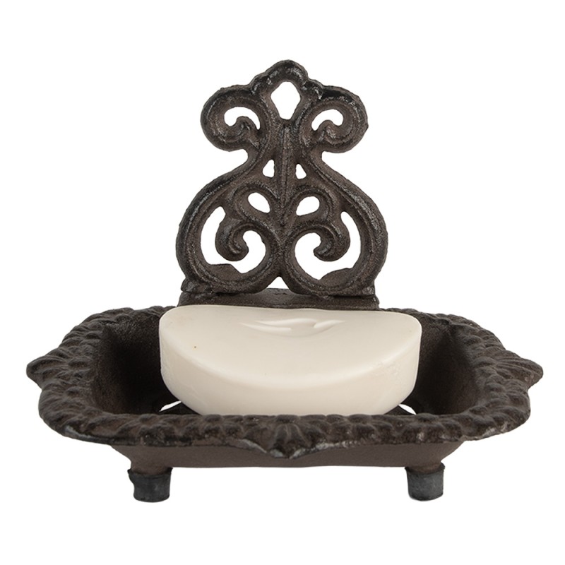Clayre & Eef Portasapone 15x11x11 cm Marrone Metallo