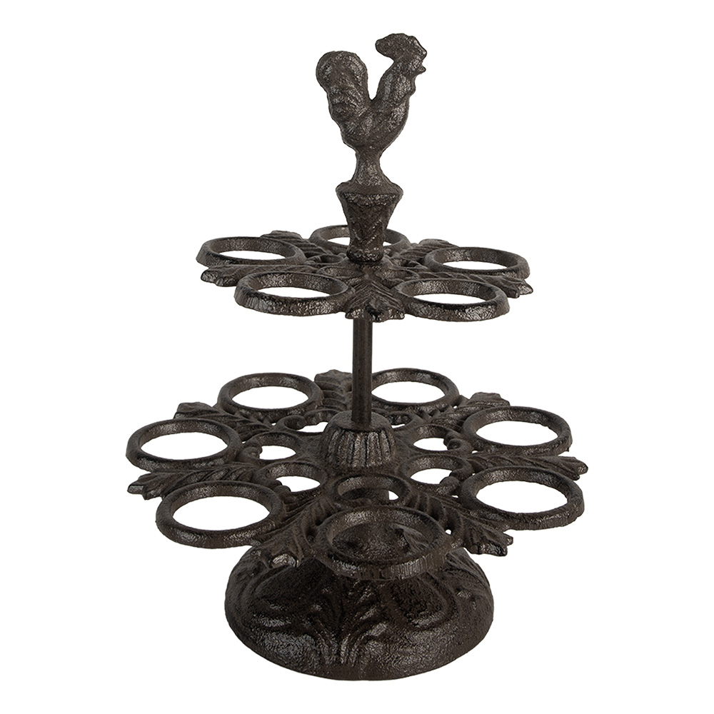 Clayre&Eef EierhouderØ 19x24 cm Bruin Metaal afbeelding