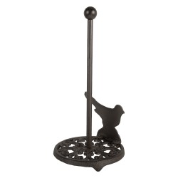 Clayre & Eef Portarotolo per la cucina Ø 17x33 cm Marrone Metallo