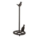 Clayre & Eef Portarotolo per la cucina Ø 14x36 cm Marrone Metallo