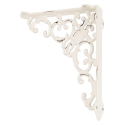 Clayre & Eef Supporto per mensola 4x13x16 cm Bianco Metallo