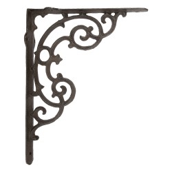 Clayre & Eef Supporto per mensola 3x29x22 cm Marrone Metallo