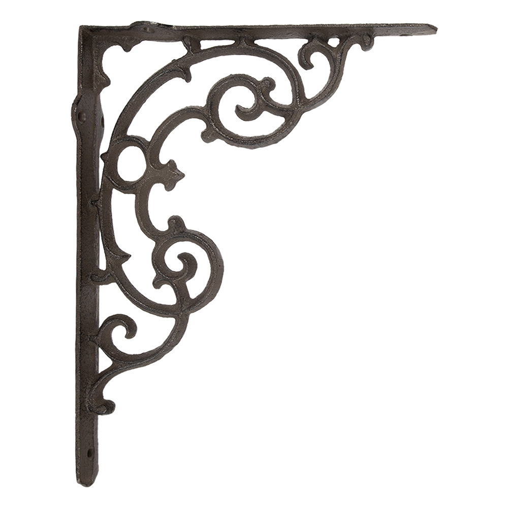 Clayre&Eef Hoekijzer 4x29x22 cm Bruin Metaal afbeelding