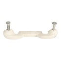 Clayre & Eef Maniglia 12x2x3 cm Bianco Metallo