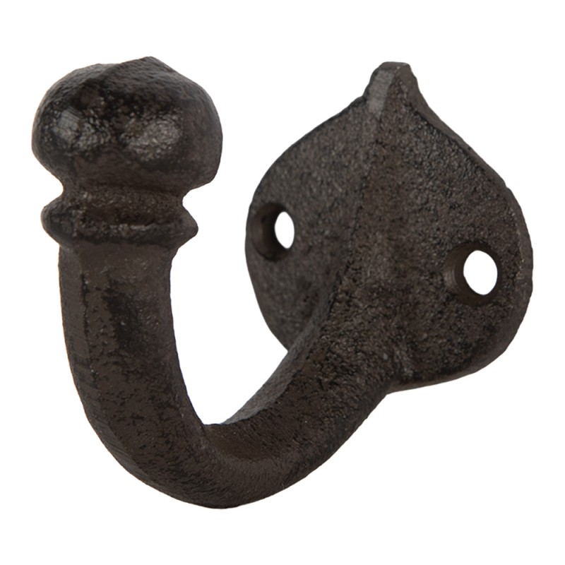 Clayre & Eef Gancio da parete 4x7x6 cm Marrone Metallo