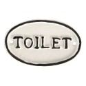 Clayre & Eef Targhetta con testo 10x1x6 cm Bianco Metallo